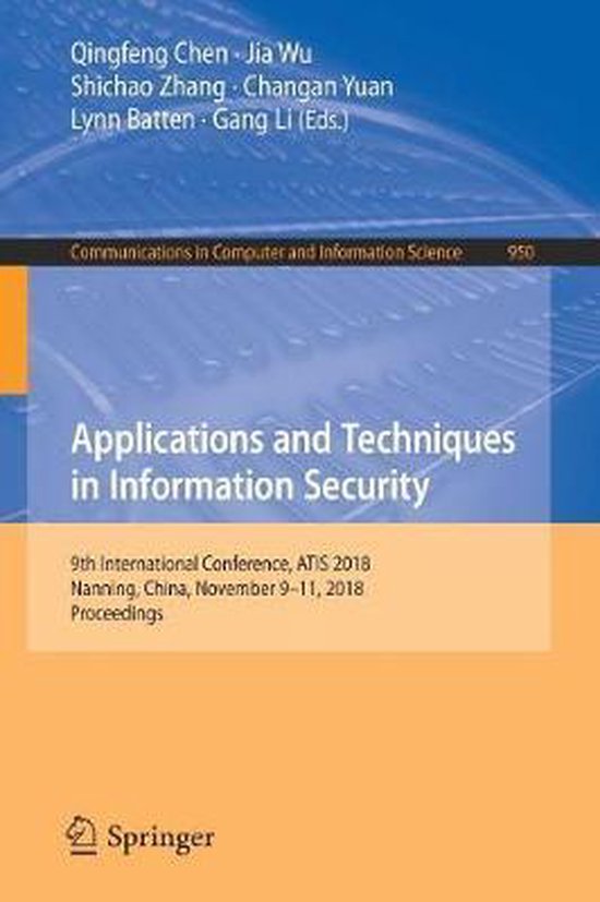 Communications in Computer and Information Science950- Appli ... - cover