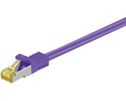 Cat7 0.5M Paars SSTP/PiMF halogeenvrij patchkabel - Netwerkkabel - Computerkabel - Kabel