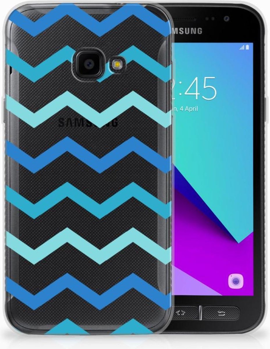 Samsung Galaxy Xcover 4 | Xcover 4s TPU bumper Zigzag Blauw