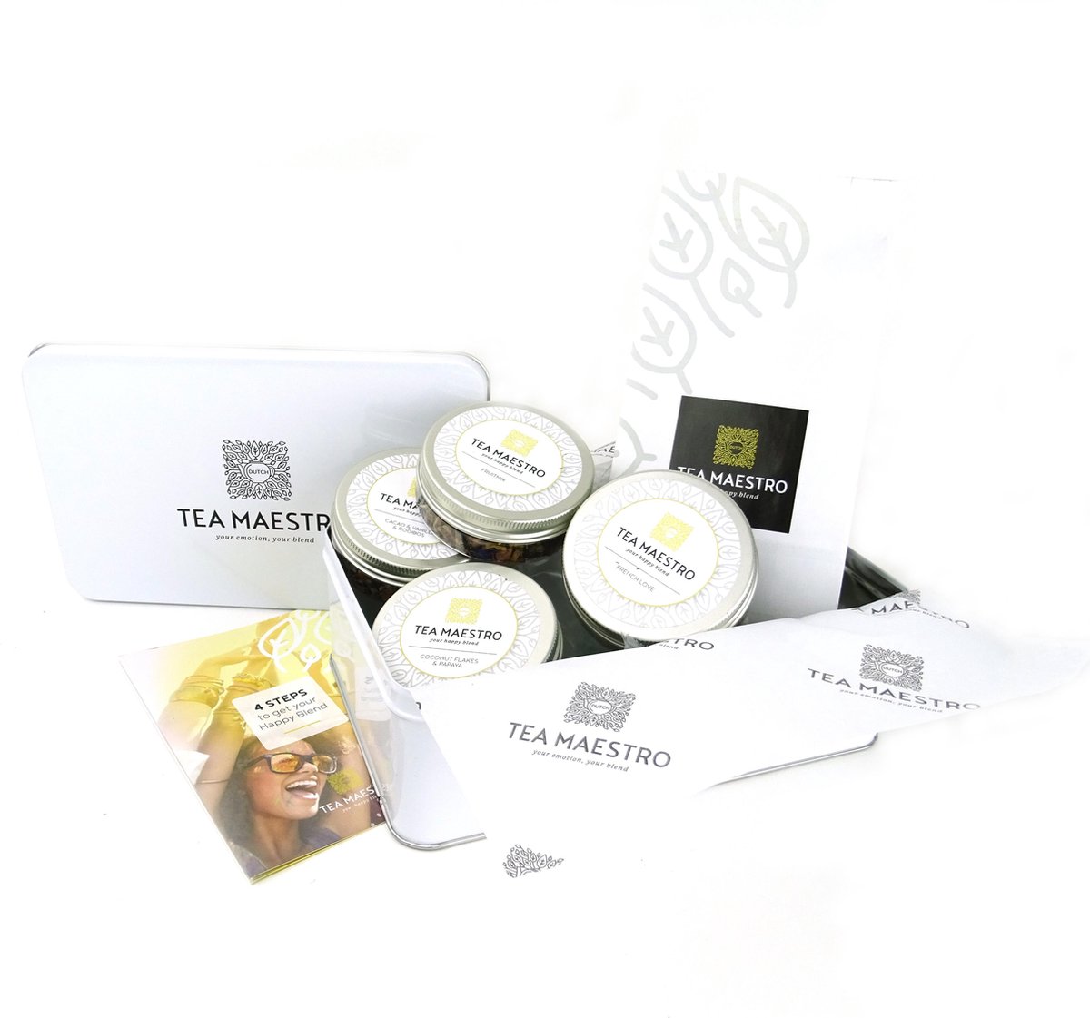 DUTCH TEA MAESTRO - Maak je eigen theemix pakket HAPPY (Thee cadeau ...