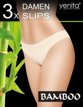 3 stuks Bamboe ondergoed - Dames Slips - Champagne - Maat S