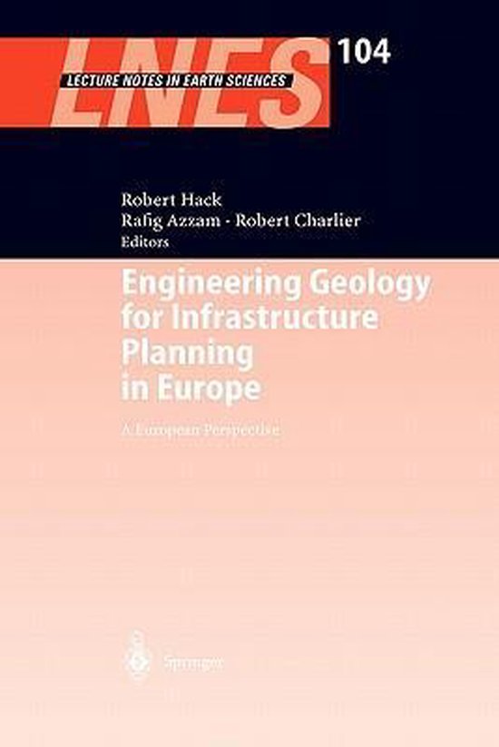 Engineering Geology for Infrastructure Planning in Europe - cover
