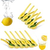 Relaxdays 10 x handmatige citruspers - stabiele pers voor citroenen en limoenen - geel