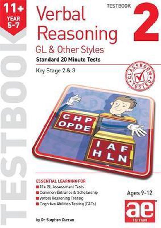 11+ Verbal Reasoning Year 5-7 GL & Other Styles Testbook 2 - cover