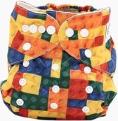 Wasbare Pocket Luier Bamboe Legoblokjes