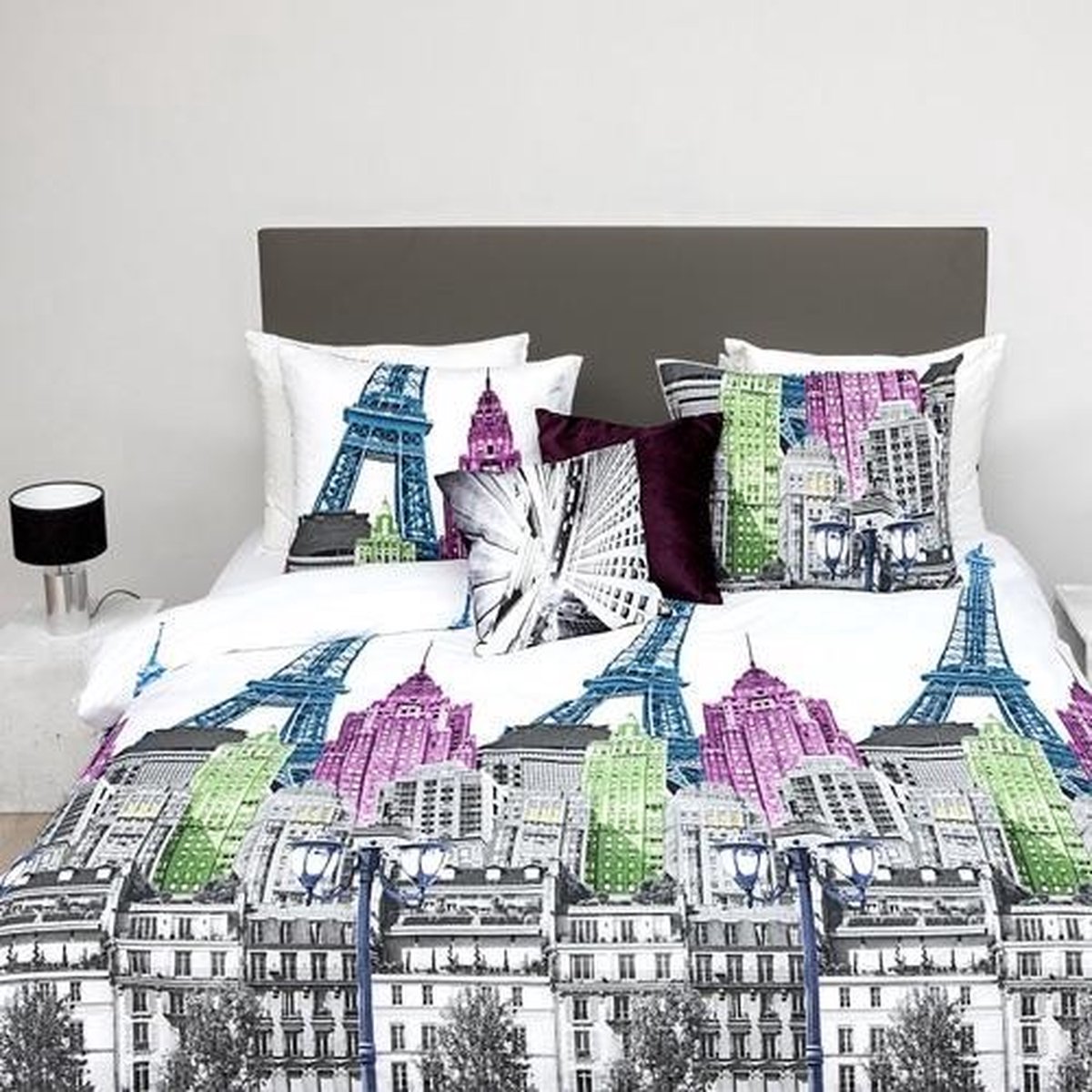 HNL Pure Cotton Dekbedovertrek City Life - Litsjumeaux - 240x200/220 - Multi