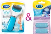 Scholl Velvet Smooth Elektronische pedi Diamond Voetvijl + Scholl Velvet Smooth Verwisselbare Roller-Navulling - Extra Fijn-2 stuks-Eeltverwijderaar-Scholl-Verwijdert op een effectieve en gem