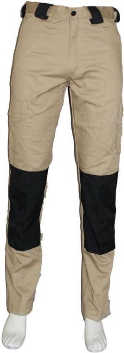 Yoworkwear Werkbroek katoen/polyester kaki-zwart maat 42