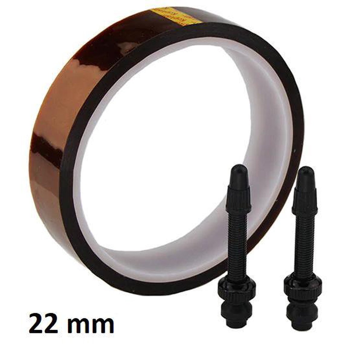 22mm Tubeless velglint tape kit - 30meter - incl tubeless ventielen geschikt voor 26/27,5/28/29 inch - MTB Cycling
