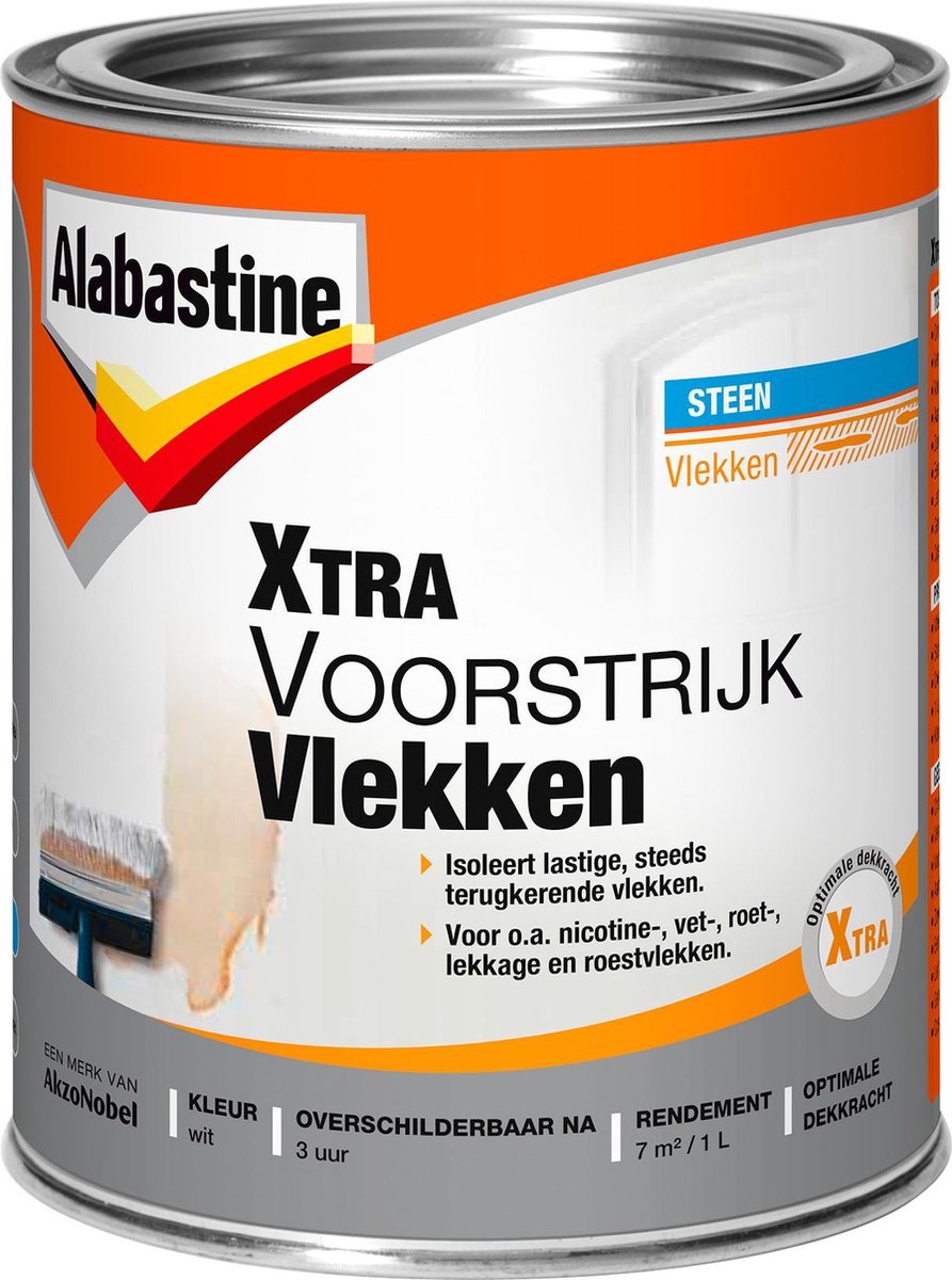 Alabastine Xtra Voorstrijk Vlekken - Wit - 1 liter - Alabastine