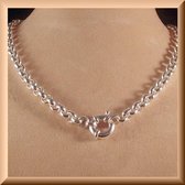 Zilveren Jasseron collier van 8 mm breed