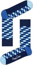 Happy Socks Filled Optic Sokken - Blauw/Lichtblauw - Maat 36-40