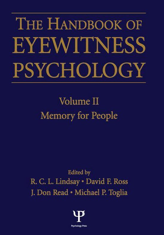 Handbook Of Eyewitness Psychology 2 Volume Set - cover