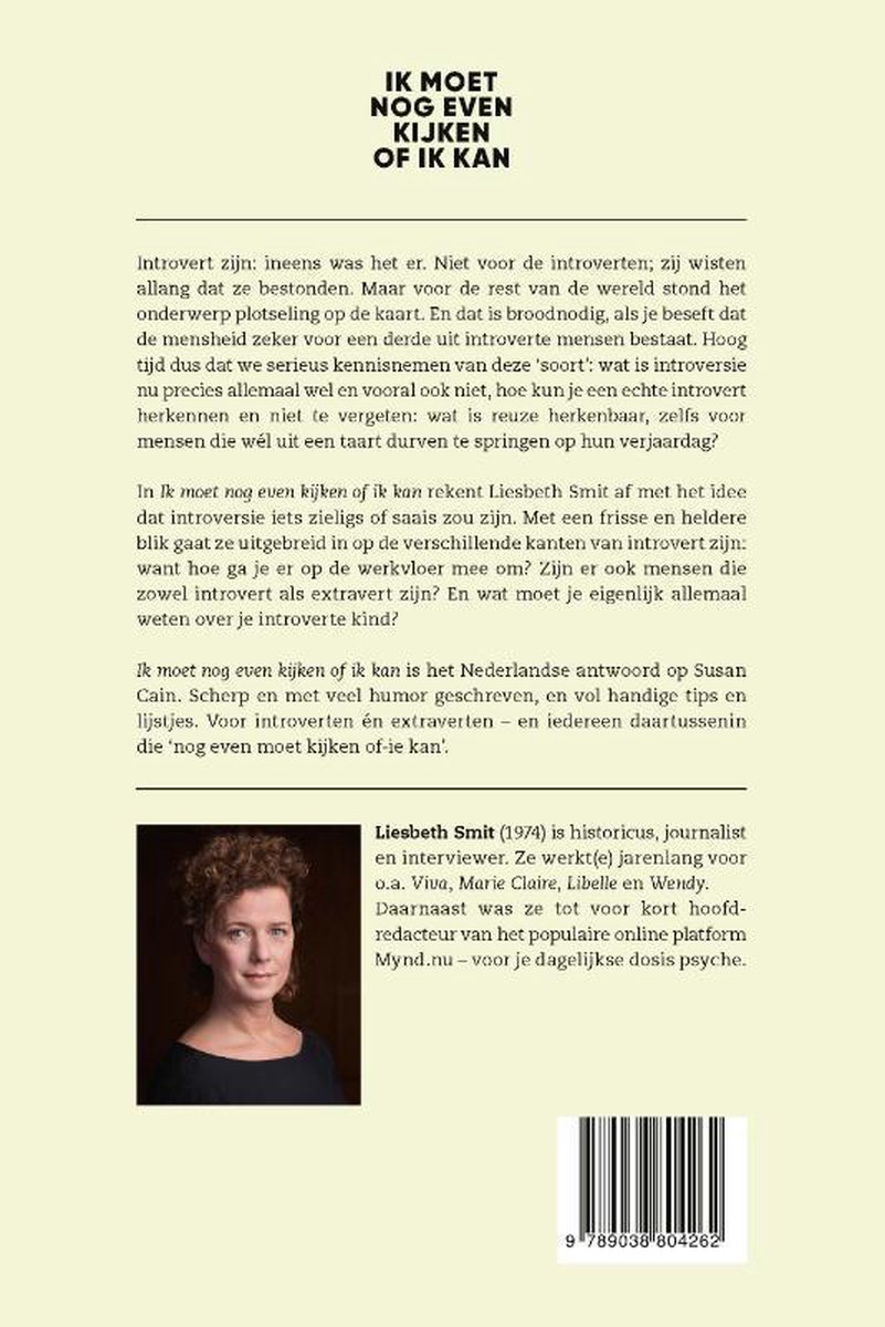 Boek "Ik moet nog even kijken of ik kan" met auteur Liesbeth Smit.