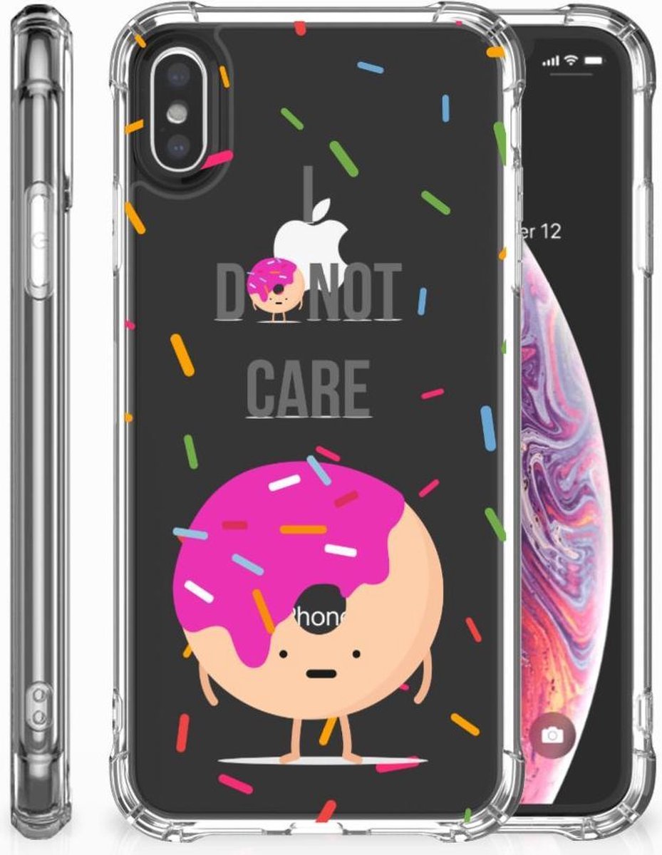 Apple iPhone Xs Max Beschermhoes Donut Roze