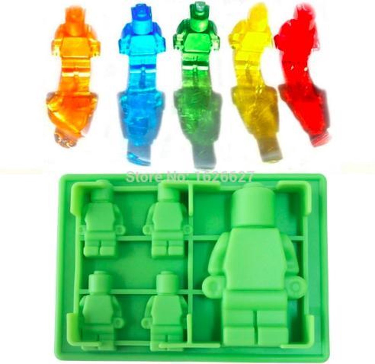 Siliconen Lego bakmal - fondantmal - jelly mal, gummy mal - groen | bol.com
