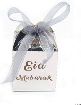 EID Mubarak - Ramadan - Snoepdoos -  5 Stuks - Suikerfeest Versiering - Offerfeest - Cadeaudoosje - Decoratie - Papier - Zilver