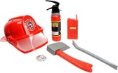 Brandweerhelm met vizier set - Brandweer speelgoed Verkleedset voor Kinderen
