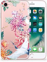 TPU Hoesje Geschikt voor iPhone SE (2020/2022) en Geschikt voor iPhone 8 | 7 Bird Flowers