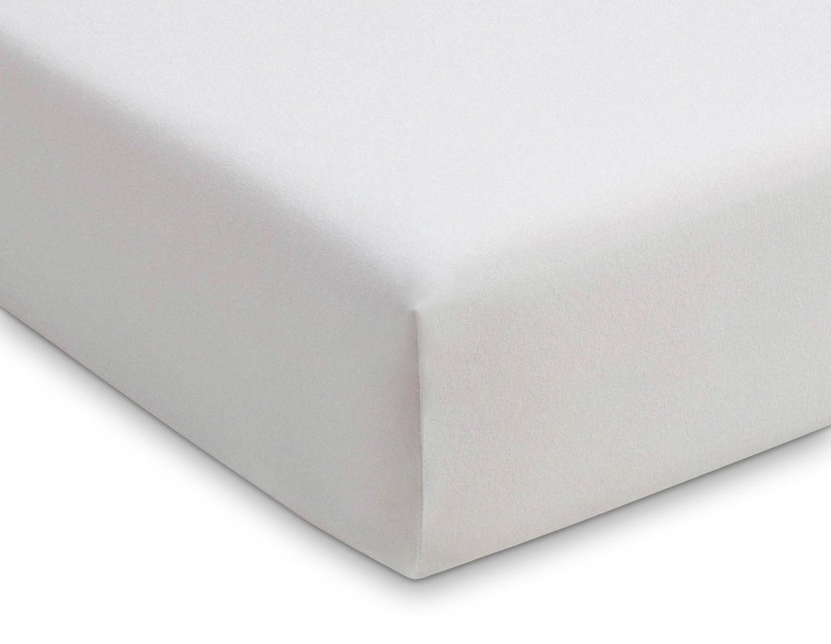 Comfortabele Dubbel Jersey Hoeslaken Wit | 200x220| Heerlijk Zacht | Extra Dikke Kwaliteit