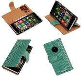 BC Slang Turquoise Nokia Lumia 830 Bookcase Wallet Cover Hoesje"