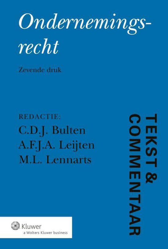 Tekst & Commentaar - Ondernemingsrecht - cover