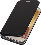 Zwart Premium Folio Wallet Hoesje voor Samsung Galaxy J5 2017