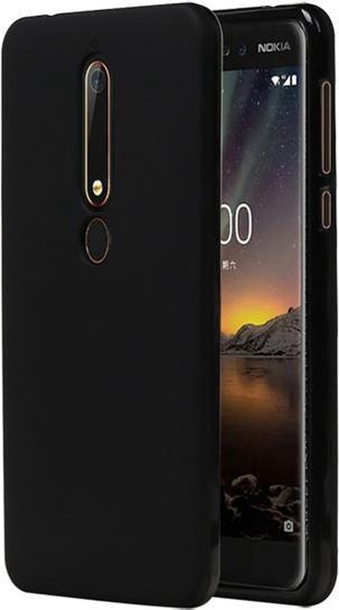 Zwart TPU back case cover Hoesje voor Nokia 6 2018