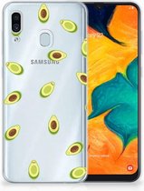 Geschikt voor Samsung Galaxy A30 | A20 Uniek TPU Hoesje Avocado