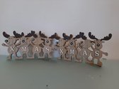 2 houten kerstdecoraties