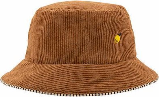 Chapeau seau Sticky Lemon velours côtelé marron noyer - Chapeau d'été pour enfants - 52 CM - Bonnet de pêcheur - Chapeau de soleil