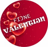Wensetiket - Sluitzegel - Fijne Valentijn etiketten - Valentijn stickers - 40 mm - 40 st