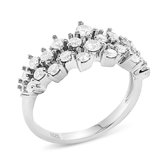 Silver Rose -R2143W-48 -Ring -925 Zilver gerodineerd -Cubic Zirkonia