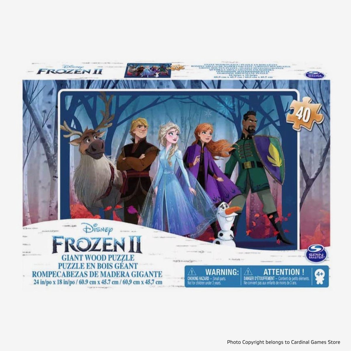 Spin Master 6053000 Disney Frozen 2 Giant Wood Puzzle, 40 Pieces