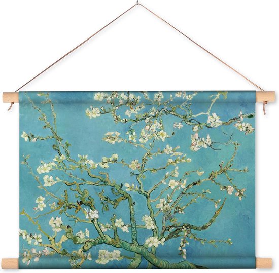 Textielposter / Wandkleed Amandelbloesem - Vincent van Gogh - 90x70 cm