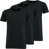 Zeeman heren T-shirt korte mouw ronde hals - zwart - maat M - 3 stuks