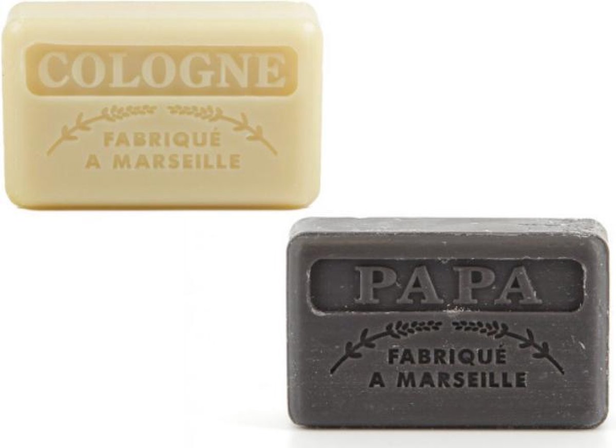 Goedkoopste Soap bar set - zeep savon de marseille Cologne Papa 2x125 gr. Vaderdag - Vaderdagcadeau