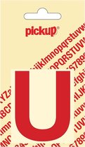 Pickup plakletter Helvetica 60 mm - rood U
