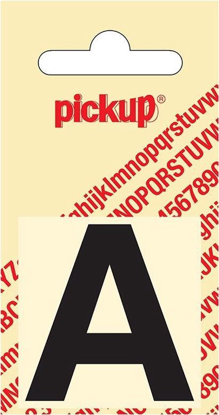 Pickup plakletter Helvetica 40 mm - zwart A