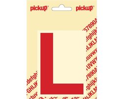 Pickup plakletter Helvetica 100 mm - rood L
