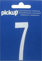 Pickup plakcijfer reflecterend wit - 70 mm 7