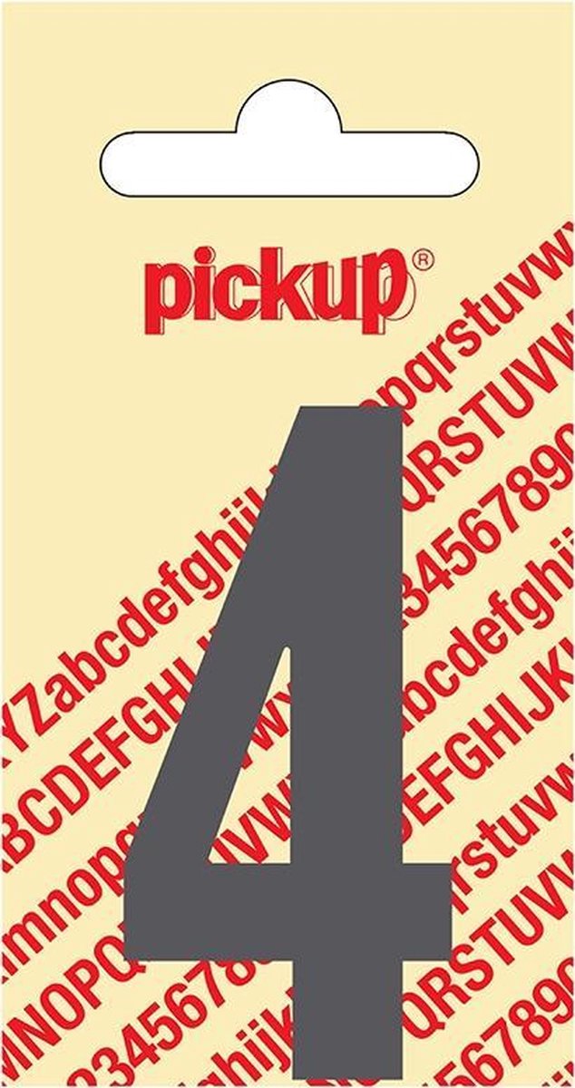 Pickup plakcijfer Nobel Grijs - 60 mm 4