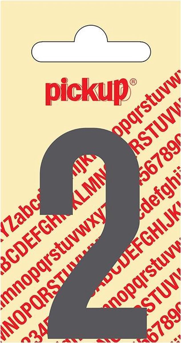 Pickup plakcijfer Nobel Grijs - 60 mm 2