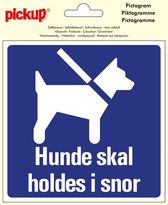 Pickup Pictogram 15x15 cm - HUNDE SKAL HOLDES I SNOR