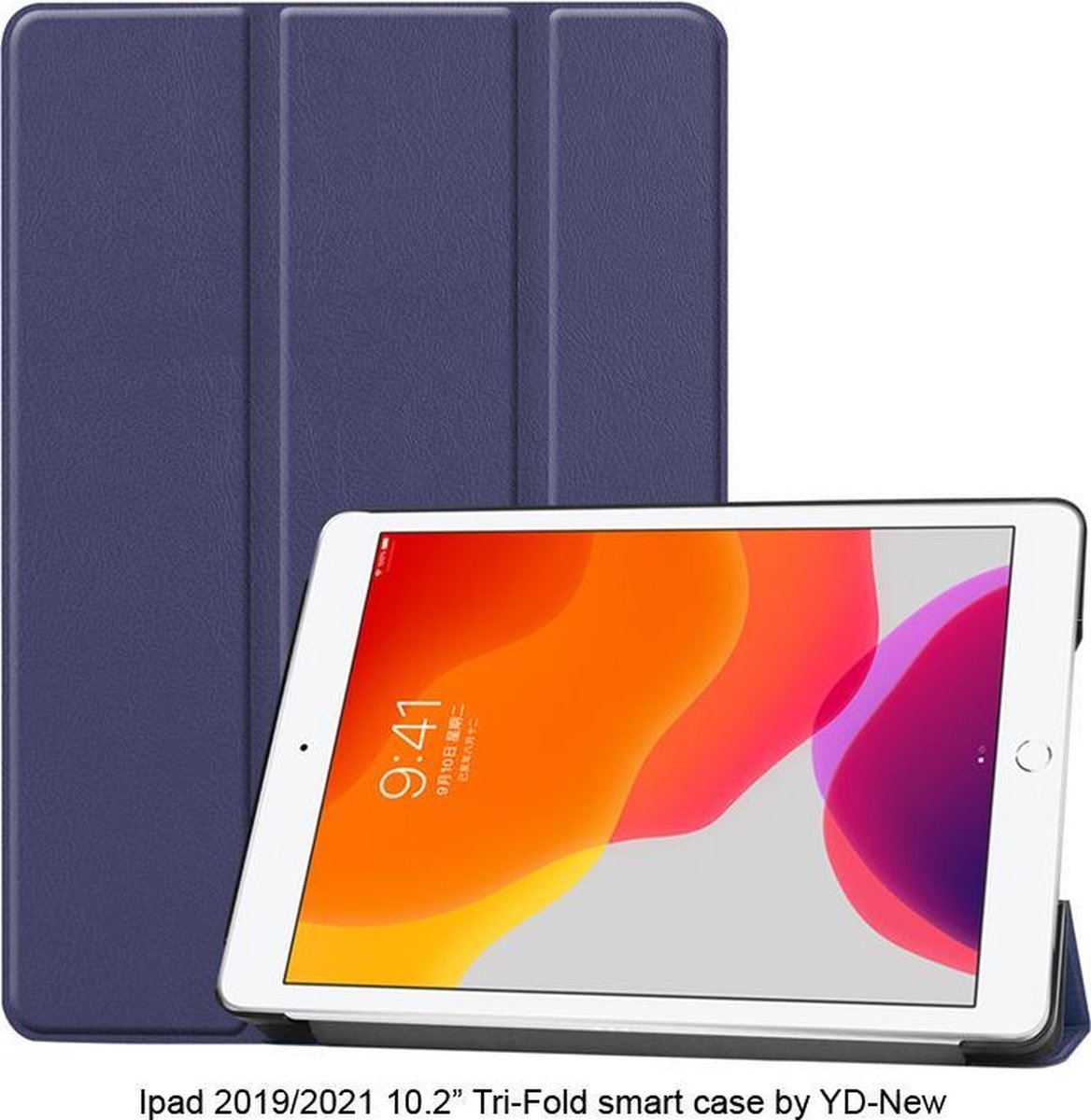 iPad 10.2 inch 2019-2020 Smart Case - Book Case - Tri-Fold Blauw - YD-New