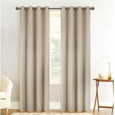 HOMETREND Paar effen verduisteringsgordijnen - 140 x 260 cm - Bordeaux