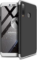 360 full body case voor Samsung Galaxy A9 2018 A920 - zwart - zilver