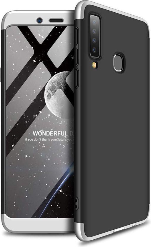 360 full body case Geschikt voor Samsung Galaxy A9 2018 A920 - zwart - zilver