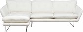 Canapé lounge Kuddar méridienne gauche | tissu blanc Alpine 101 | 1,60 x 2,71 m de large