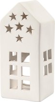 Waxinelichthouder. wit. H: 16 cm. afm 7x7 cm. 8 stuk/ 1 karton